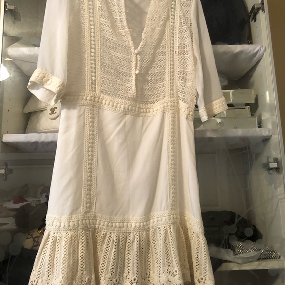 three of something Other - Creme eyelet/linen beachwear dress